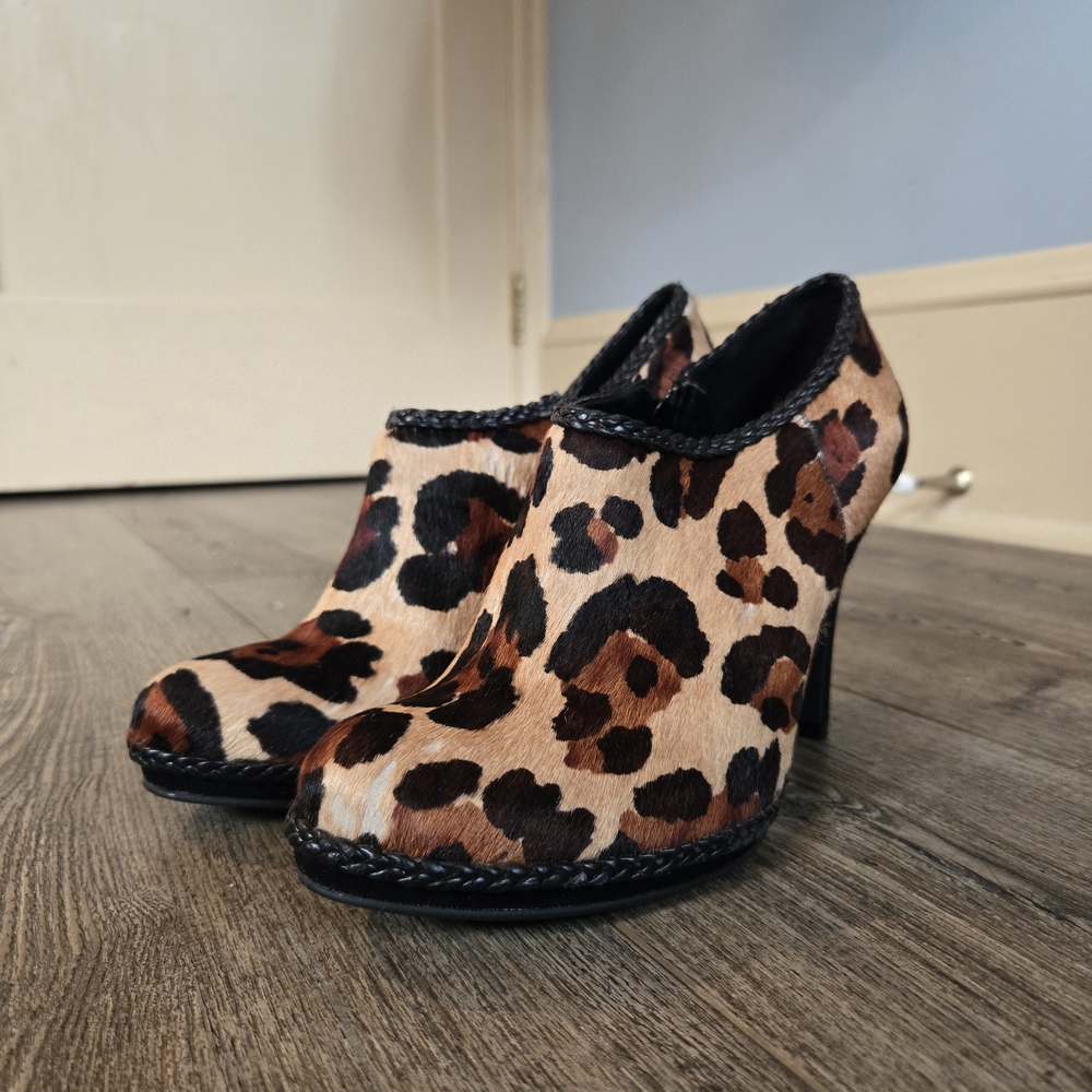 Leopard Print Heeled Boots